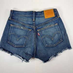 Jean Short Women's Cut Off Blue Size W23 Levi's 501 Button Fly Medium Wash